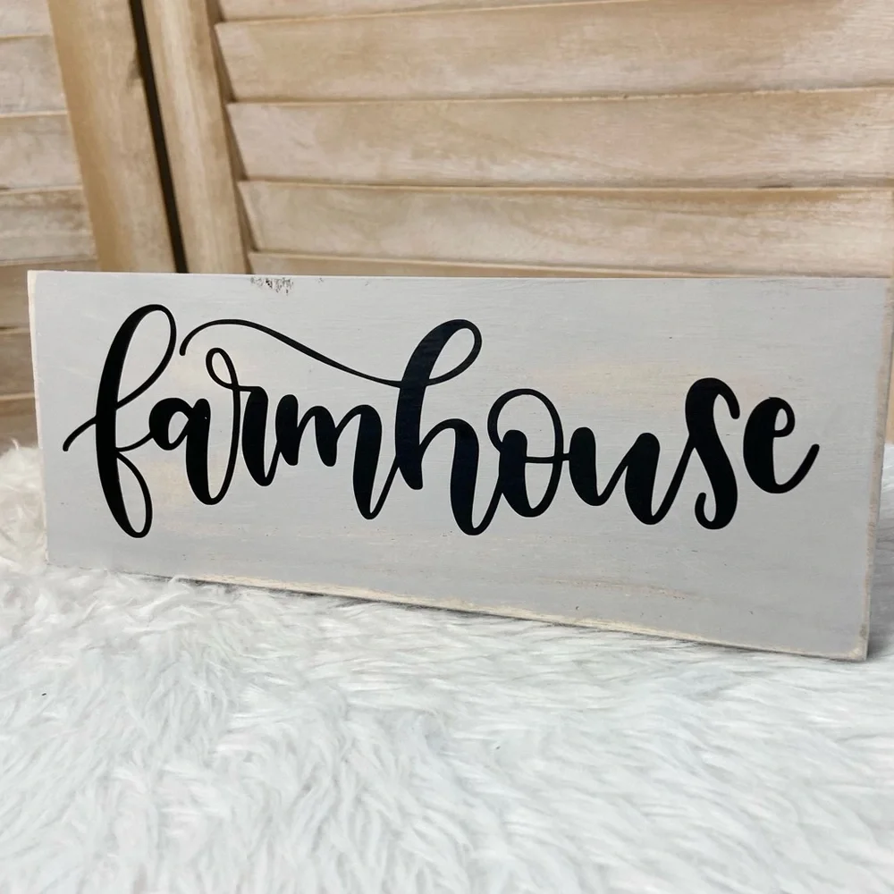 Farmhouse Charm Wood Sign